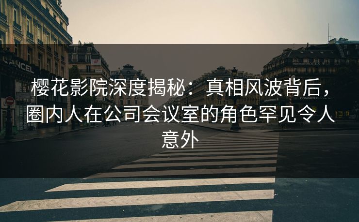 樱花影院深度揭秘:真相风波背后,圈内人在公司会议室的角色罕见令人意外 樱花影院深度揭秘:真相风波背后,圈内人在公司会议室的角色罕见令人意外